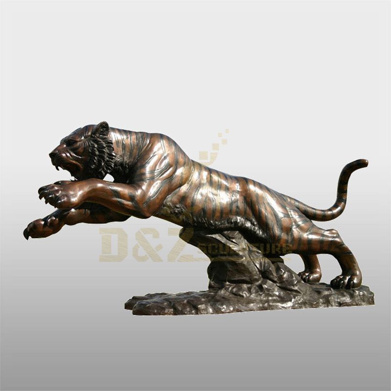 Outdoor Garden Life Size Bronze Tiger Statue