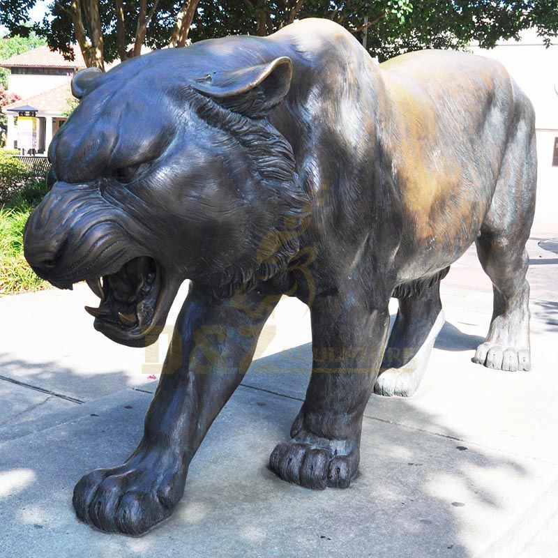 Life Size Outdoor Park Bronze Tiger Statue for Sale