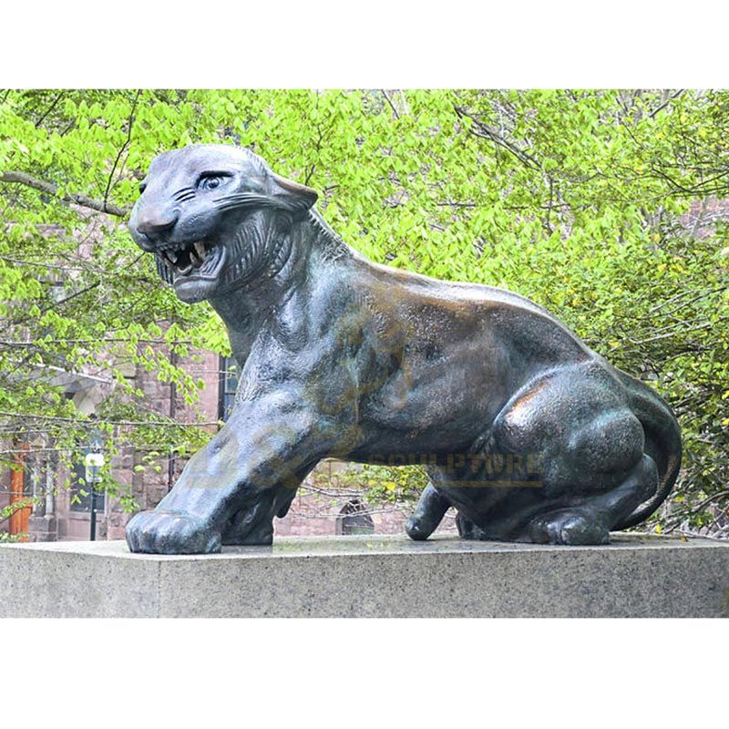 Large outdoor garden bronze brass tiger sculpture