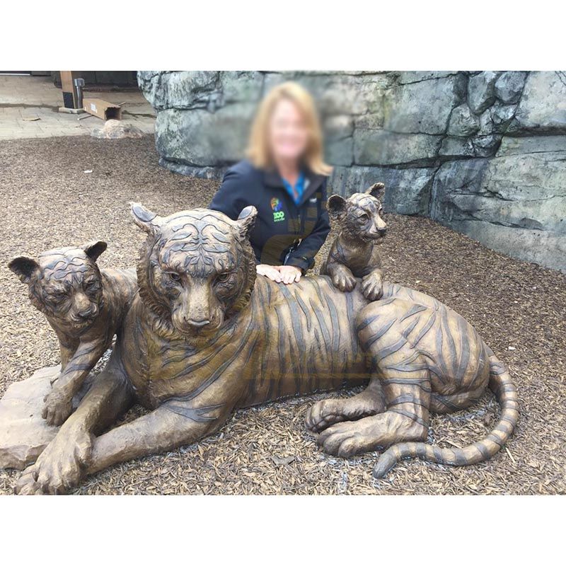 Life size bronze tiger statue for sale