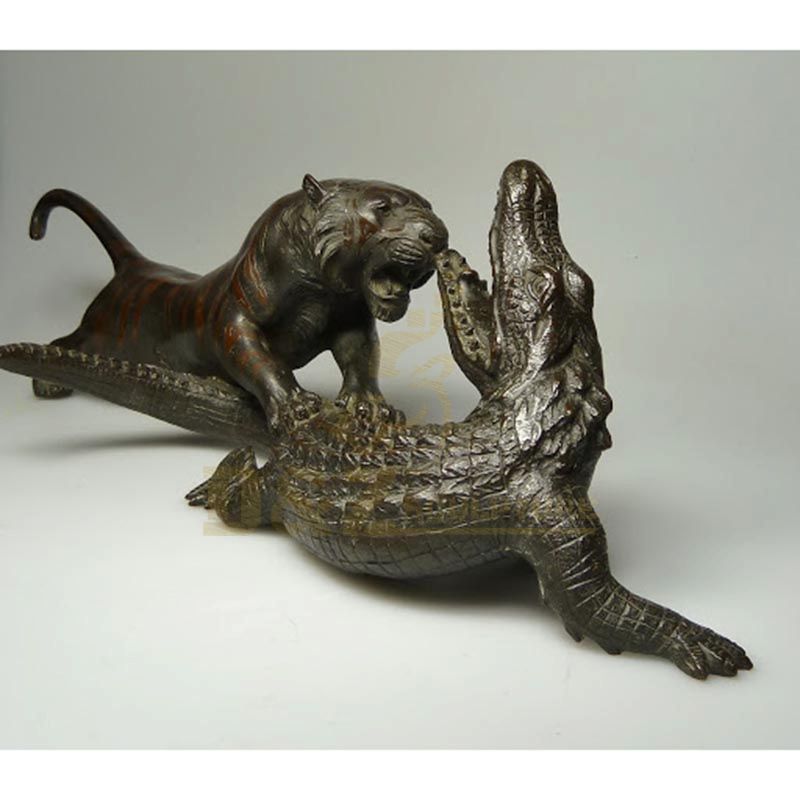 Outdoor decoration large animal sculptures metal bronze tiger statue