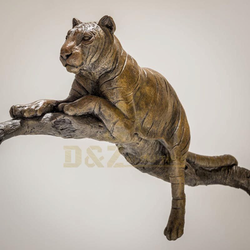 Handmade brass large outdoor decor bronze tiger statue