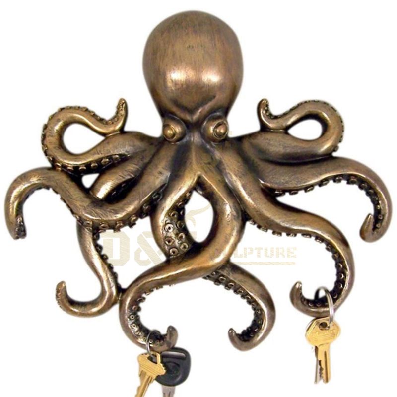 Modern Animal Sculpture Octopus Metal Bronze Octopus Statue