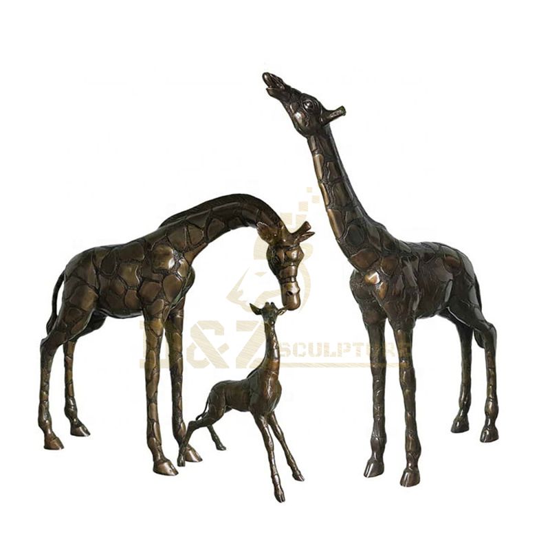 Professional Customized Metal Decoration Statues Outdoor Bronze Giraffe Sculpture