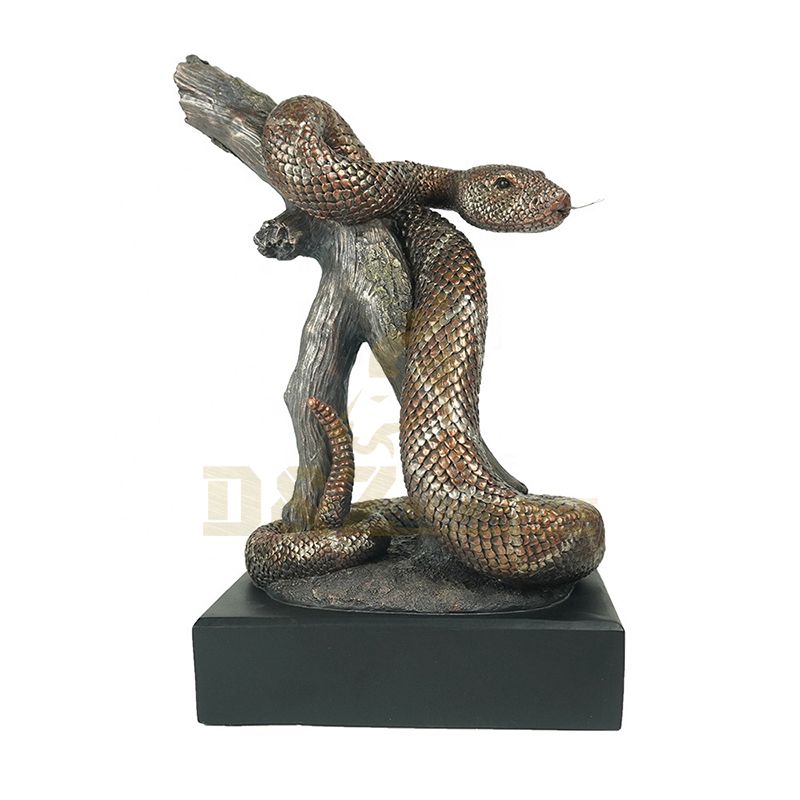 Custom Garden Metal Animal Sculpture Bronze Snake Statue
