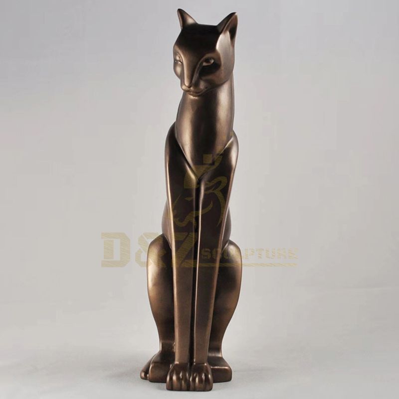 Garden Decor Bronze Material Animal Statue Cat Sculpture For Sale