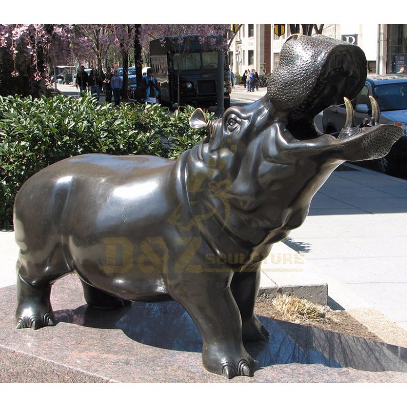 Custom Bronze Animal Sculpture Hippo Bronze Sculpture