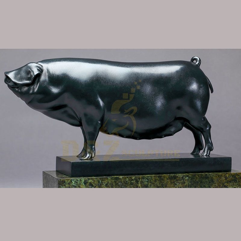 Custom Bronze Pig Sculpture Home Decoration
