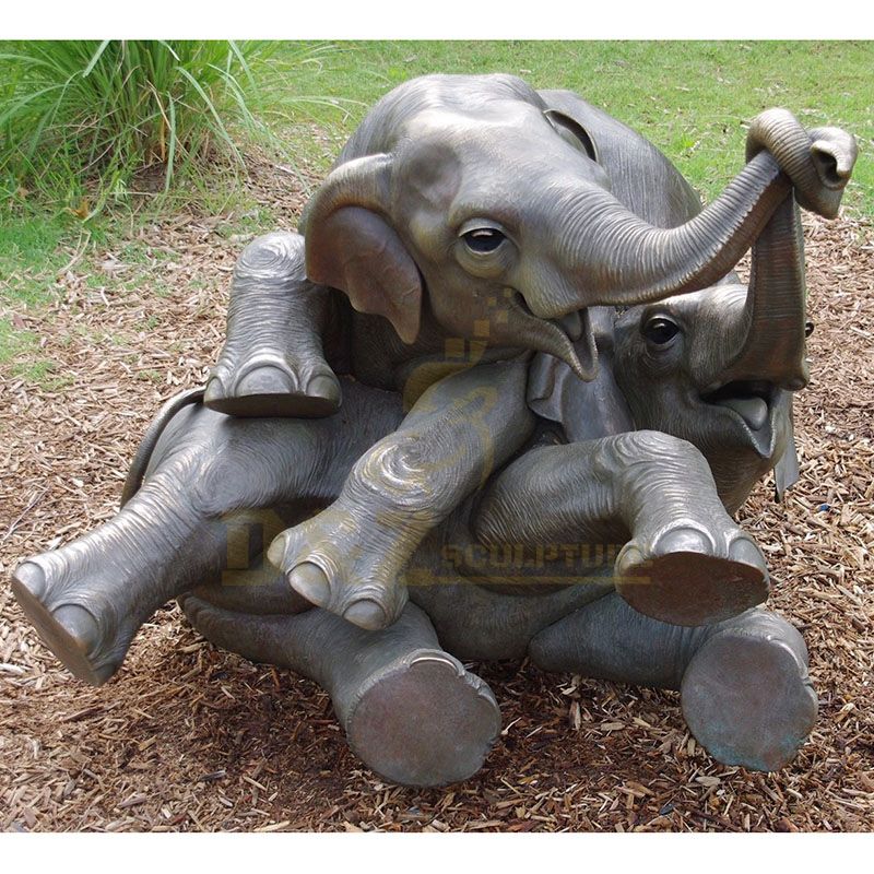 Outdoor Garden Decoration Metal Craft Bronze Large Elephant Statue
