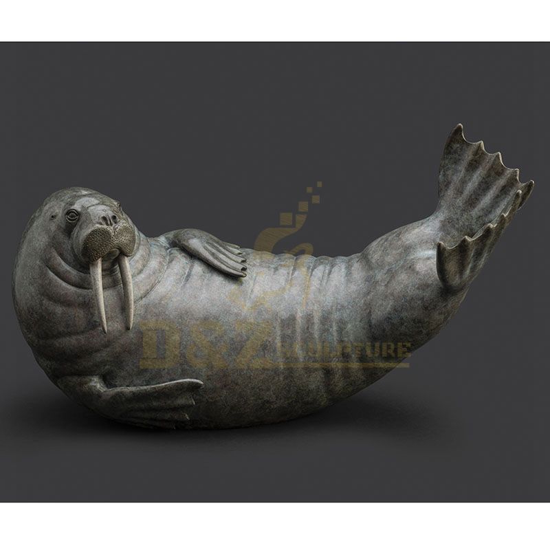 Brass Animal Statue Life Size Bronze Sea Lion Sculpture