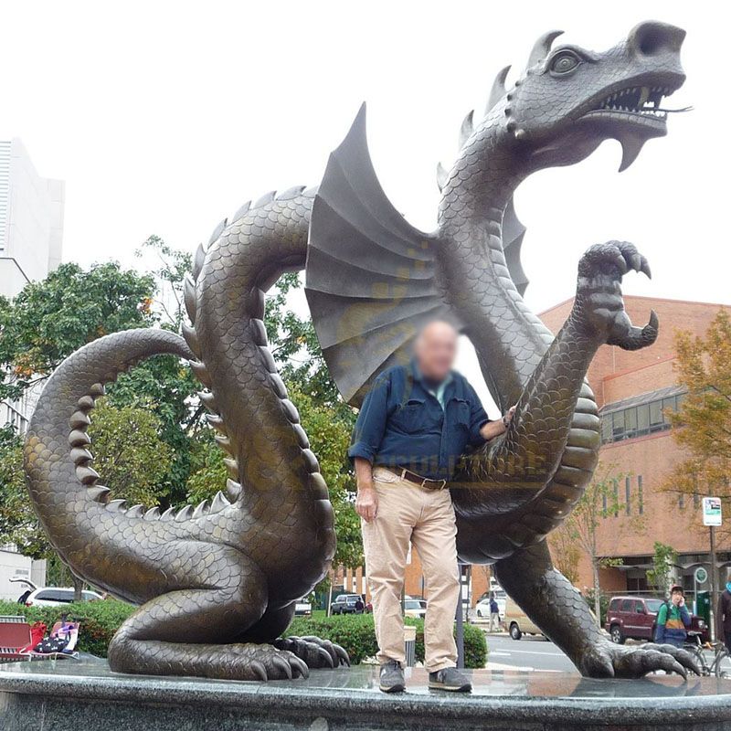 Large Outdoor Modern Metal Bronze Dragon Sculptures