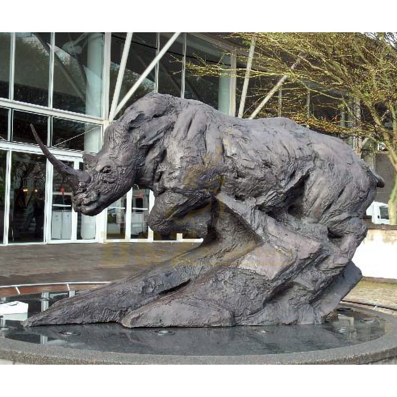 Large Outdoor Animal Sculpture Bronze Rhinoceros Statue