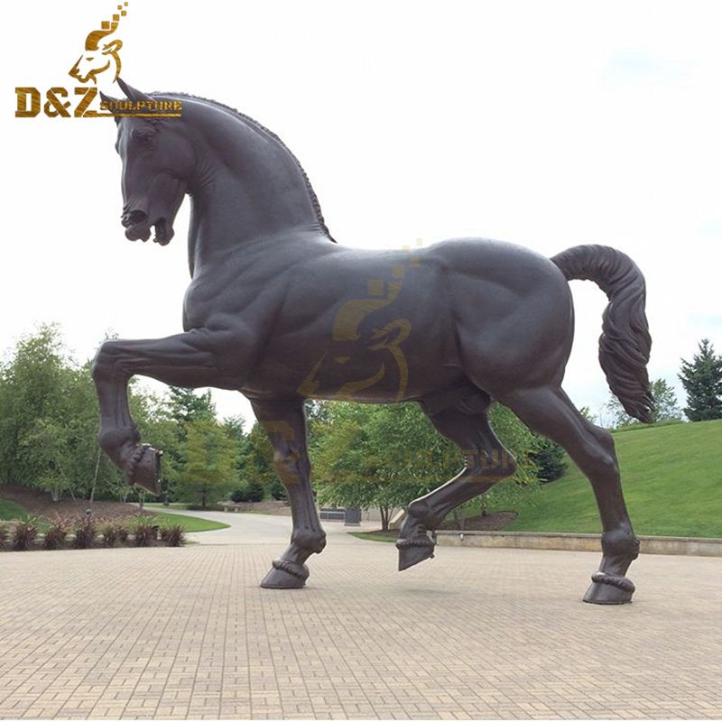 Large metal casting artwork bronze horse statue for garden