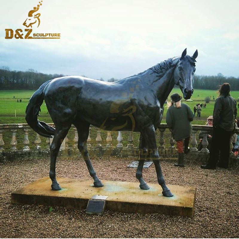 Garden decoration metal casting life size horse statue for sale