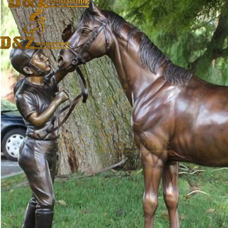 bronze statue life size horse
