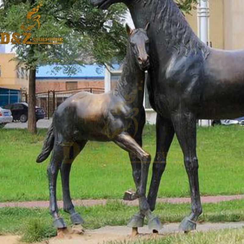 horse statue black