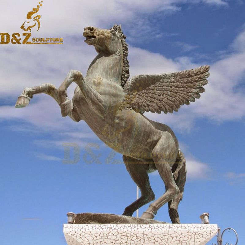 Large size outdoor bronze Pegasus statue with wings for sale