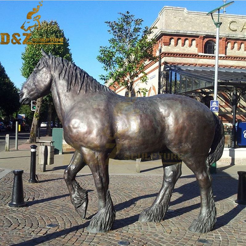 Life-size metal bronze horse statue decoration artwork for sale