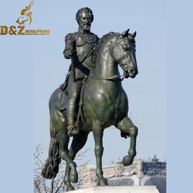 Customize the famous man on the horse statue decorative artwork