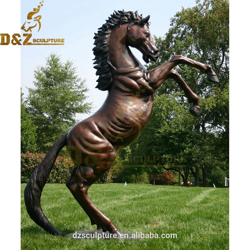brass standing horse