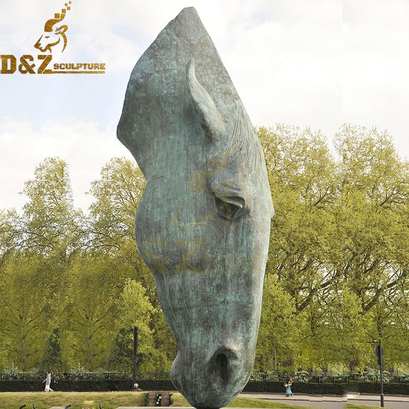 Metal animal sculpture outdoor large bronze horse head sculpture garden sculpture