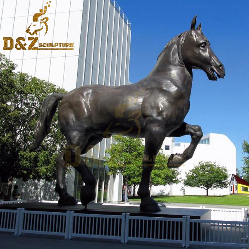 Customized life Size Bronze Garden Standing Horse Statue for sale