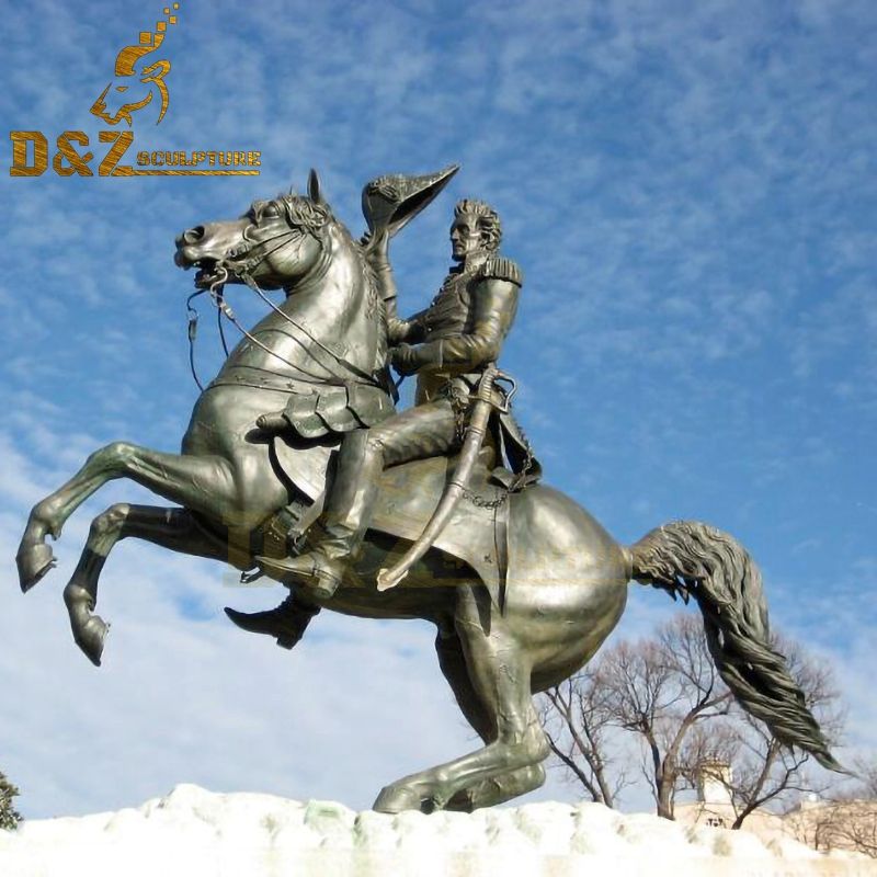 Famous high quality metal bronze Andrew jackson riding horse statue for sale