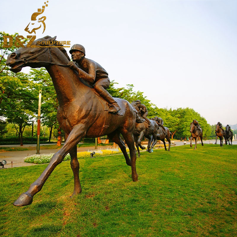 racing horse sculptures