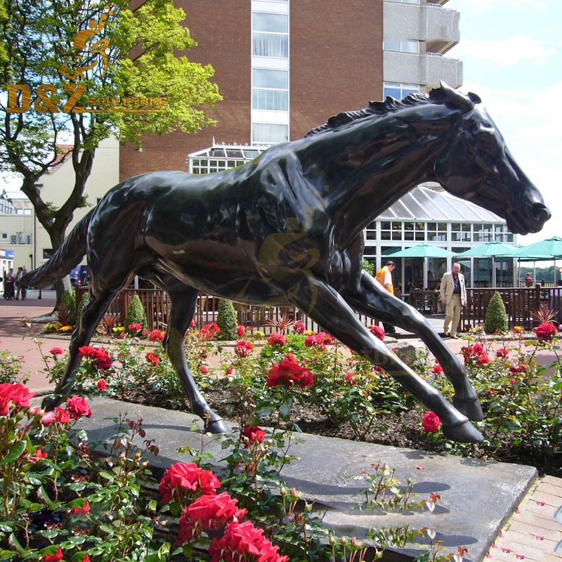 High quality bronze outdoor decoration metal running horse sculpture