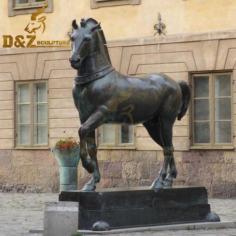 Western design street decoration life-size bronze horse art sculpture