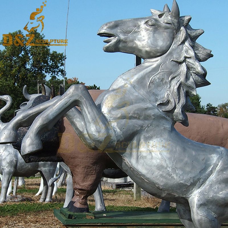 jumping horse sculpture