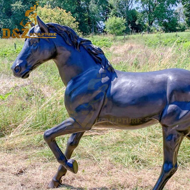 running horse statues