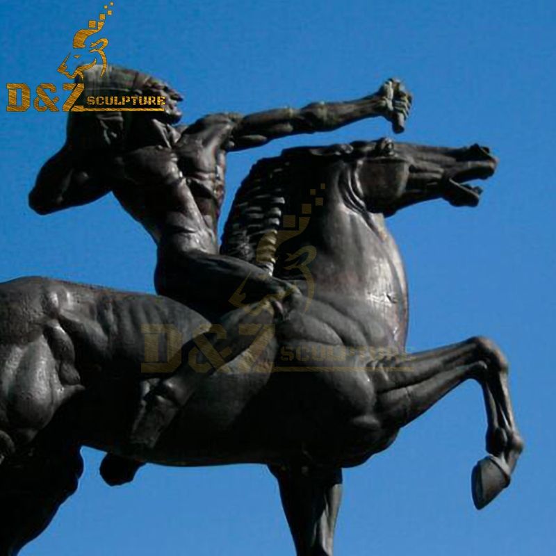 indian on horse statue