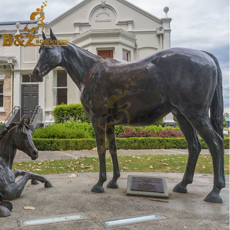 brass jumpimg horse