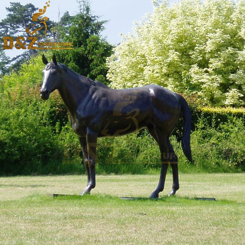 Customized high quality bronze standing horse garden statue for sale