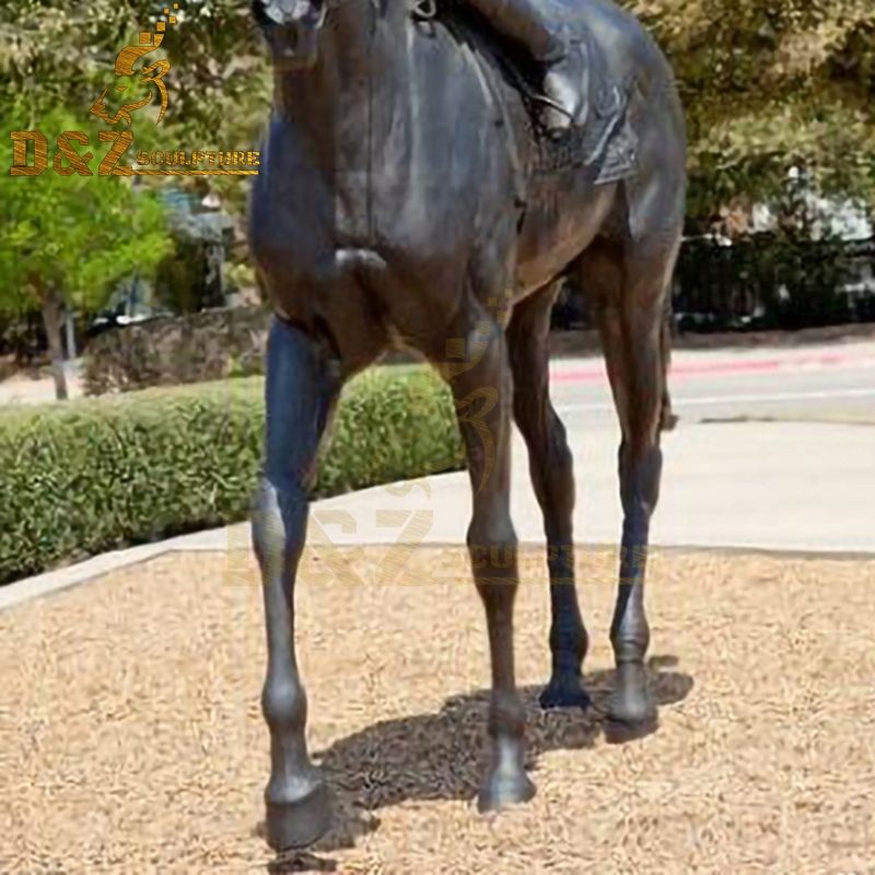 horse racing bronze sculptures