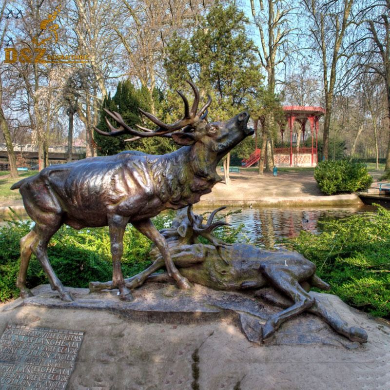 Pretty Unique Wholesale Customized Bronze Deer Sculpture