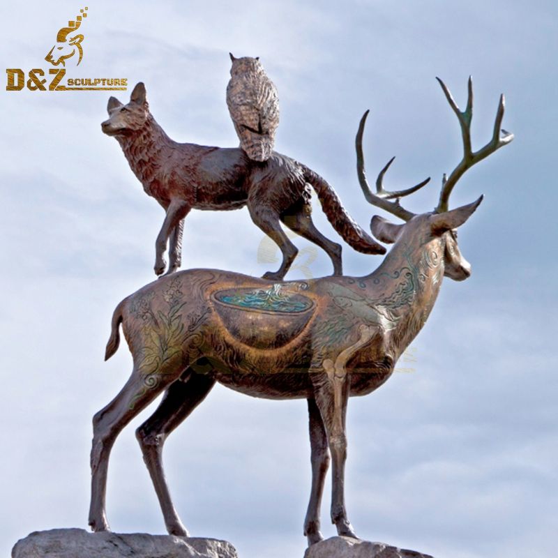 deer and statue