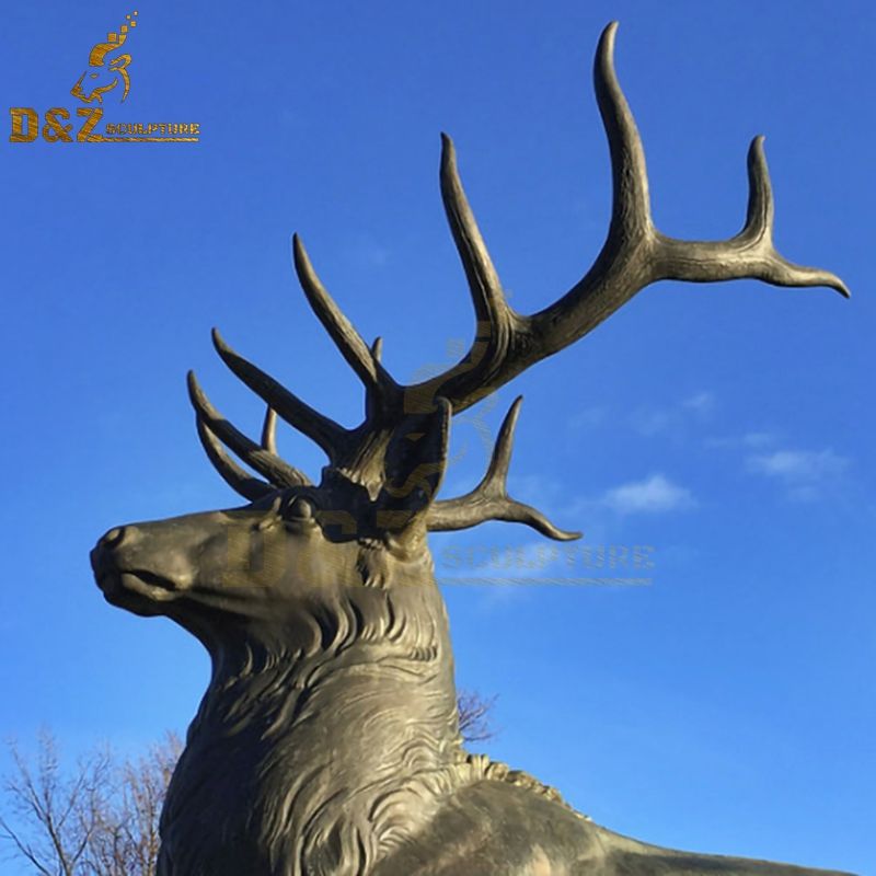 large stag statue