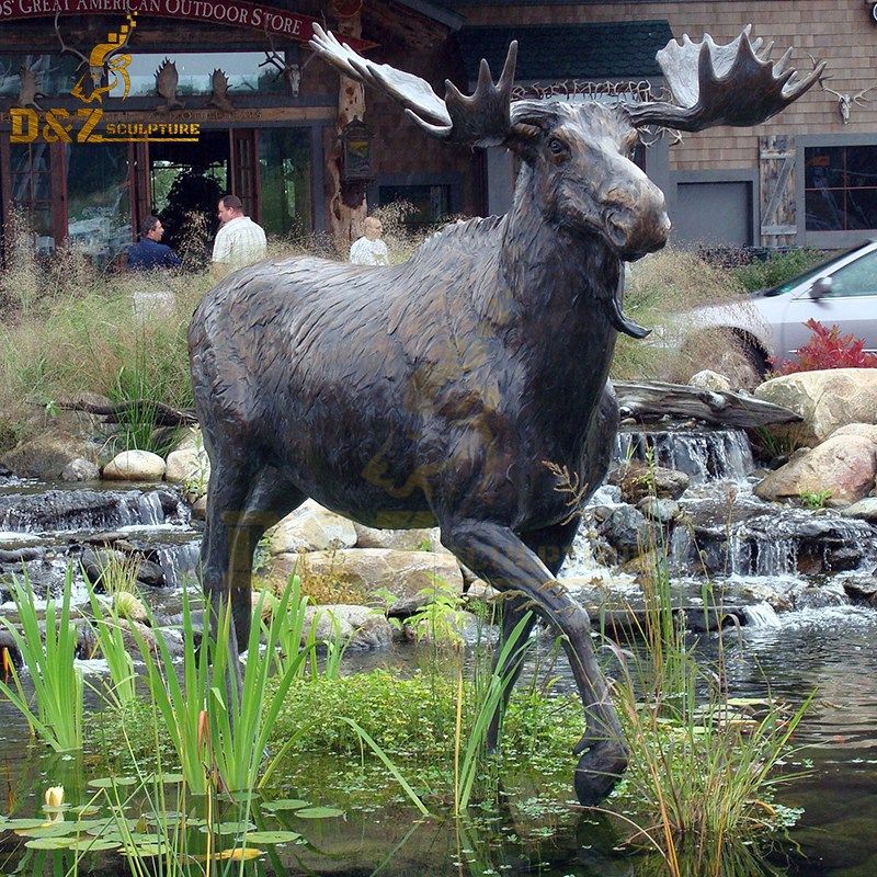 Garden animal sculptures decorate life size moose statues for sale