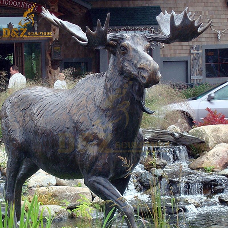 metal moose sculpture