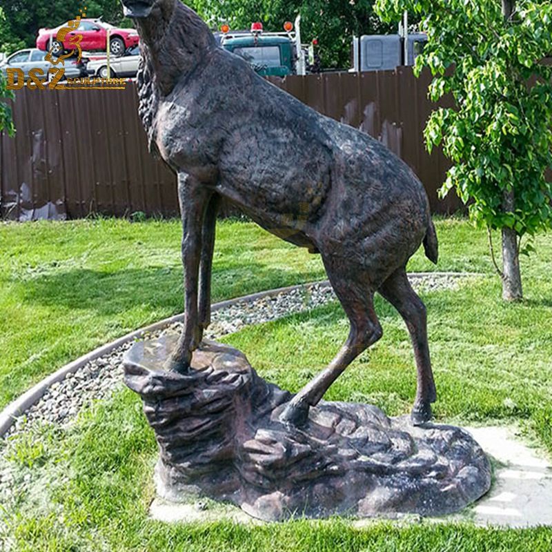 outdoor stag statue