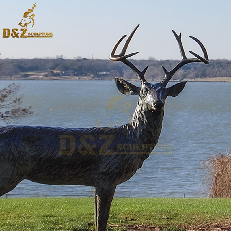 bronze sculpture deer