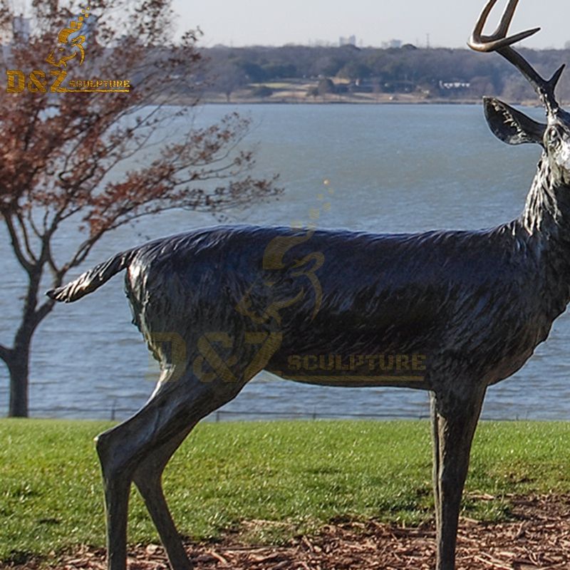 cast deer bronze sculpture