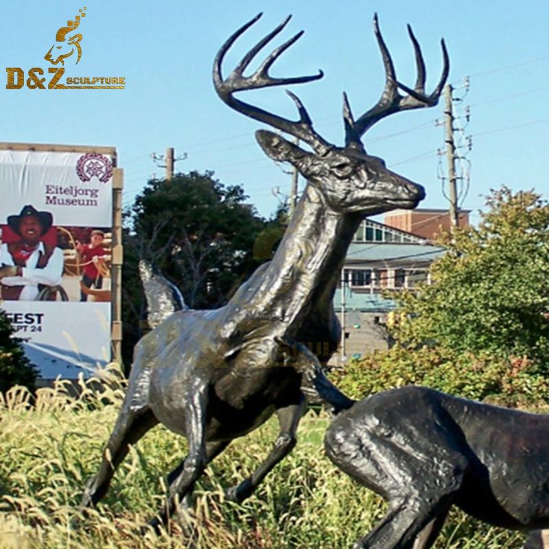 deer statue lawn