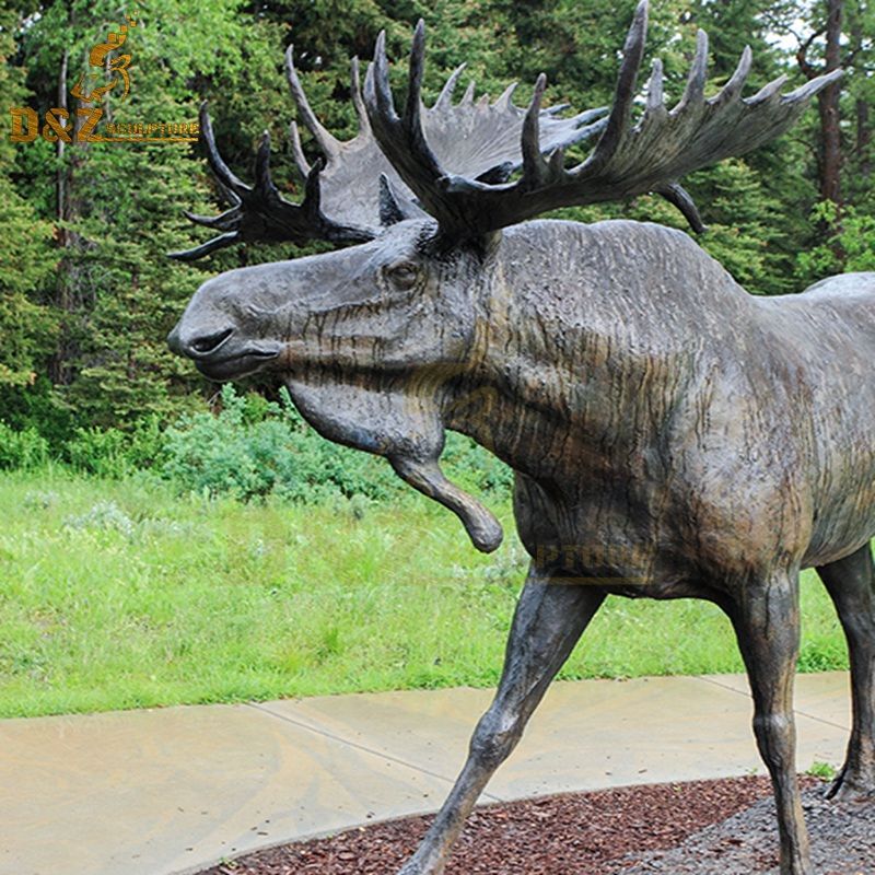 moose statue bronze