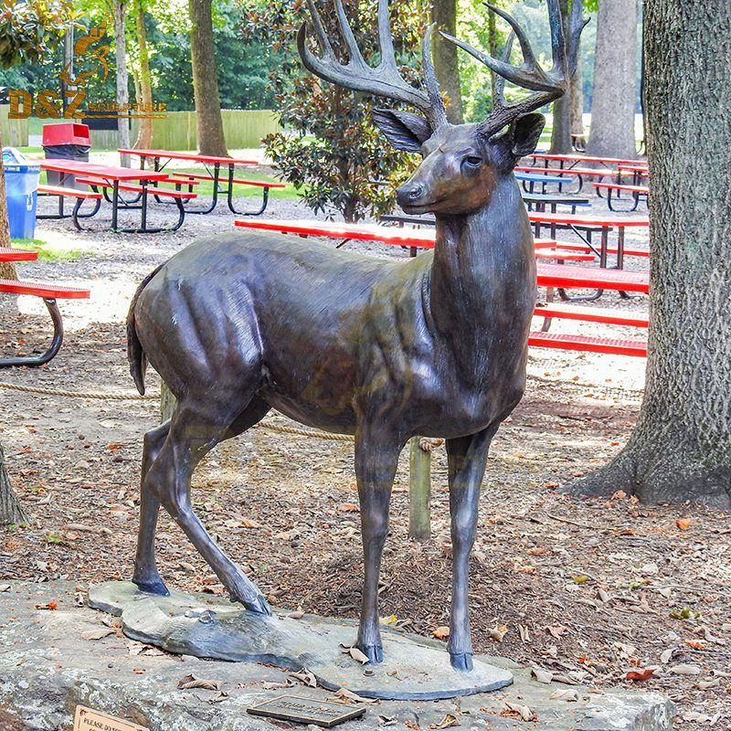 New design life-size bronze garden stag sculpture for sale