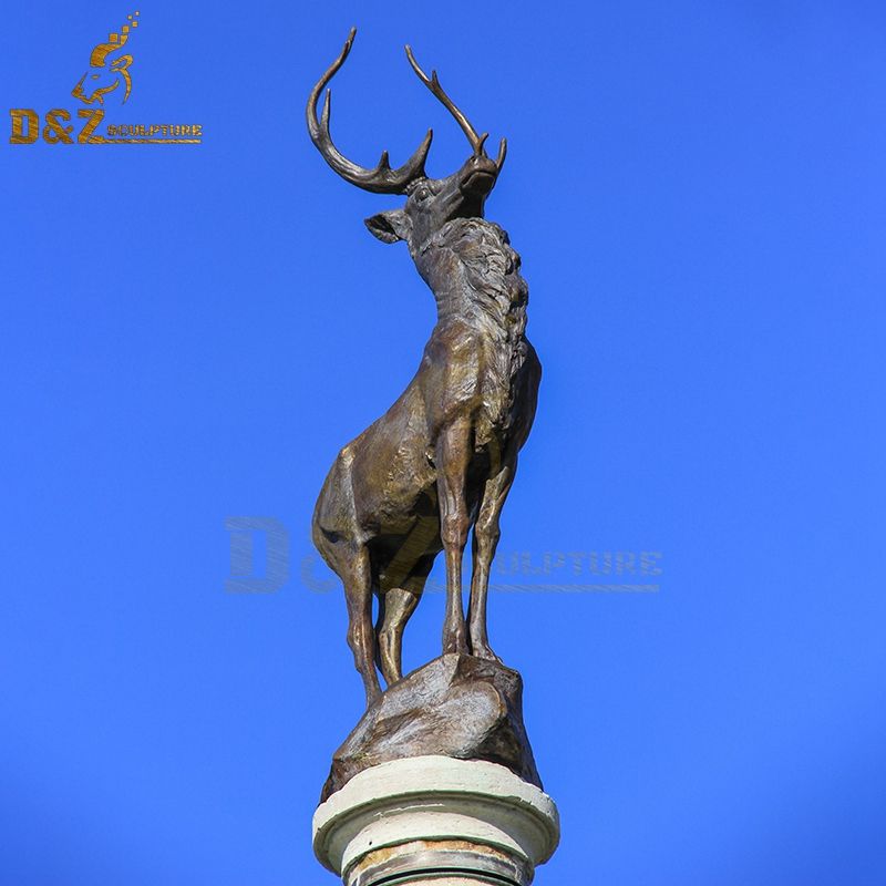 High quality modern design bronze outdoor deer statue artwork