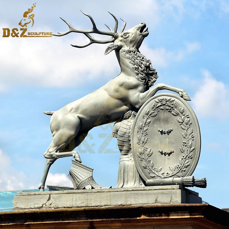 Modern design bronze deer sculpture outdoor decoration for sale