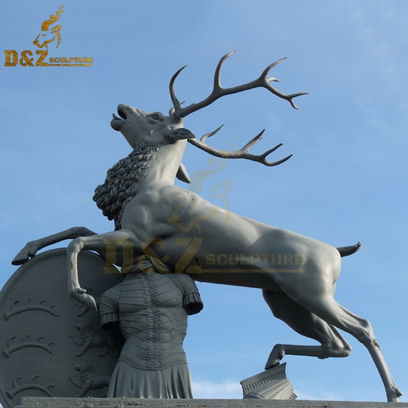 large outdoor deer statue